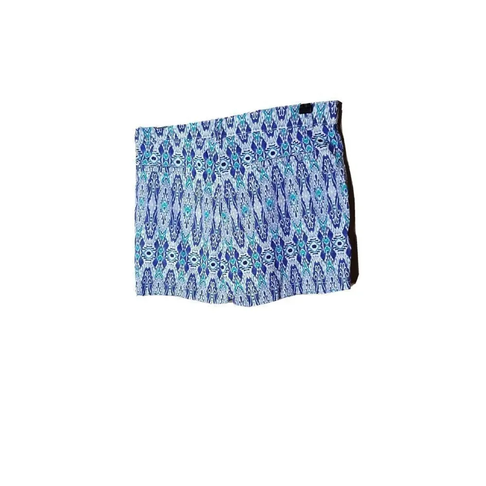 Caribbean Joe NWT  Women's Blue Hue Abstract Shorts Size 8 NEW t8